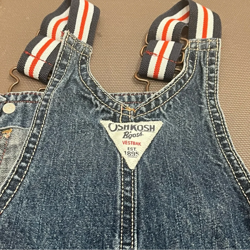 OshKosh Cargo Overalls‎ Denim Jeans Carpenter Utility Family Photos 24 Months